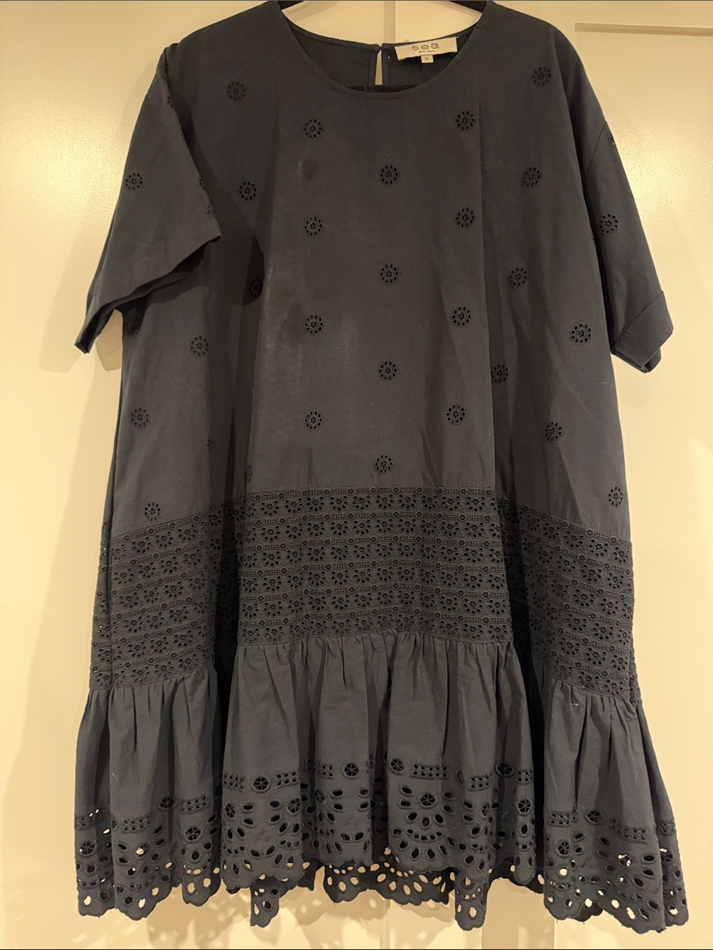Sea New York Black Eyelet dress